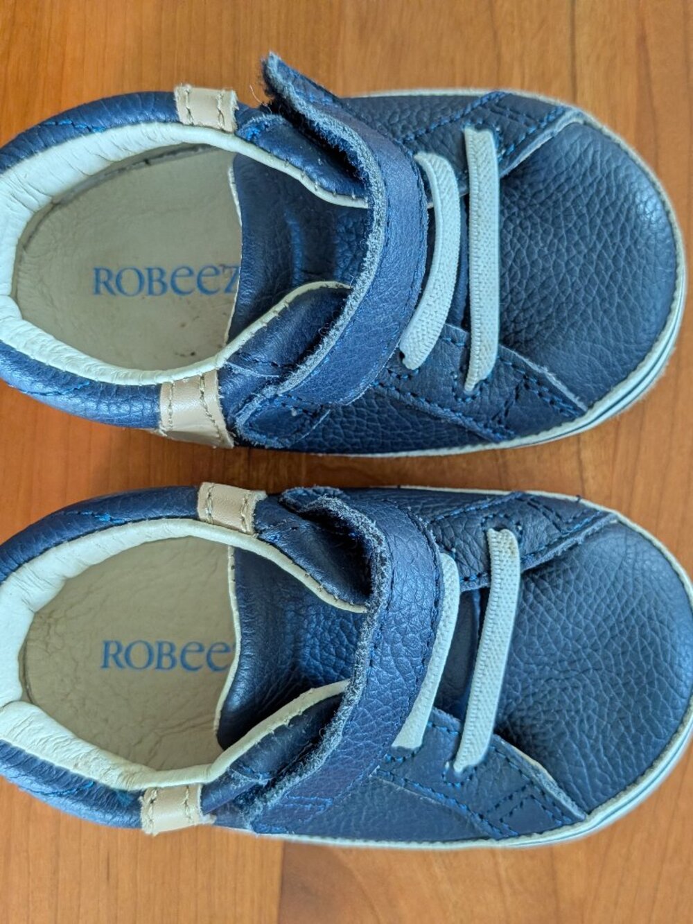 Robeez Leather Walkers 9-12 months - Navy Blue